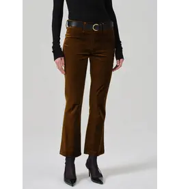 CITIZENS OF HUMANITY ISOLA CROPPED VELVET TROUSER IN GOLDEN