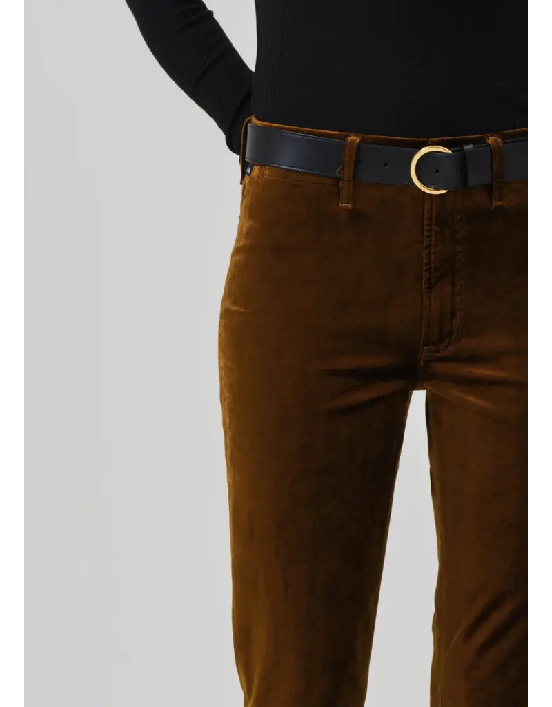 CITIZENS OF HUMANITY ISOLA CROPPED VELVET TROUSER IN GOLDEN
