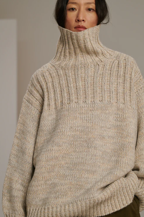 SOEUR BASQUE SWEATER IN GRIS + ECRU