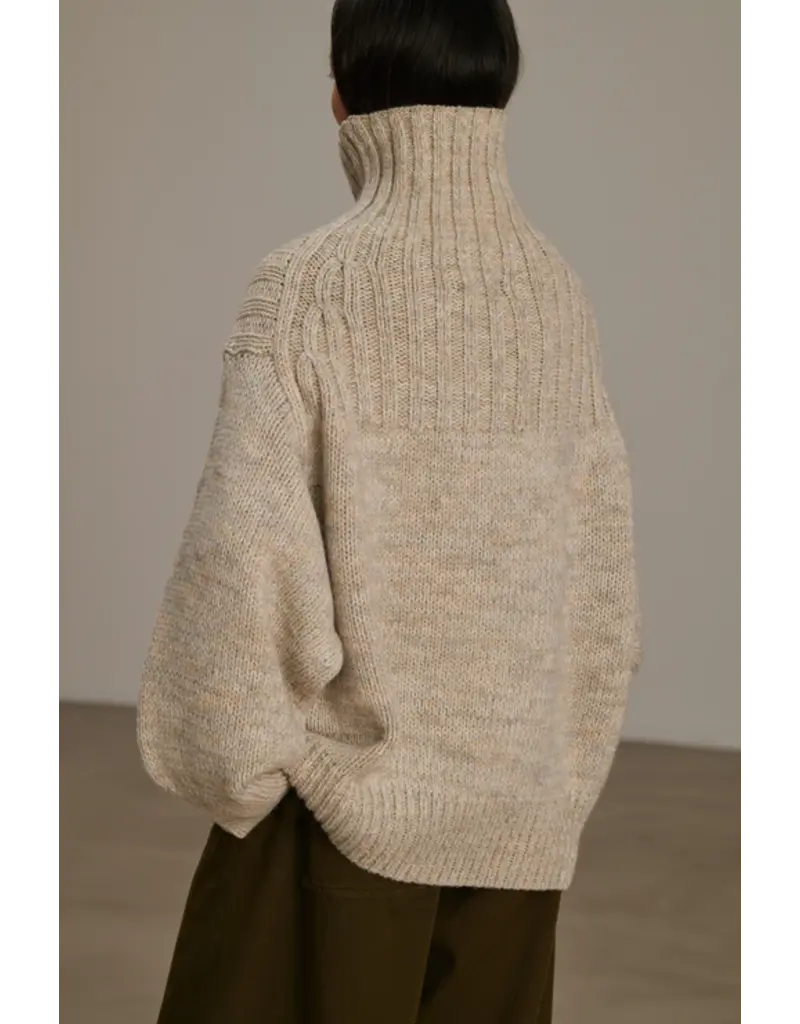 SOEUR BASQUE SWEATER IN GRIS + ECRU