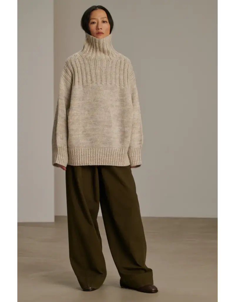 SOEUR BASQUE SWEATER IN GRIS + ECRU