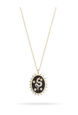ADINA REYTER CERAMIC + DIAMOND DRAGON NECKLACE 14K