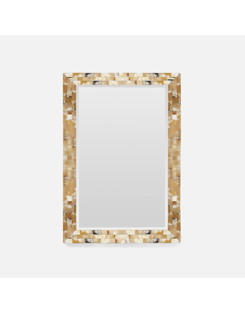 BOWEN MIRROR 26"X38" NATURAL HORN