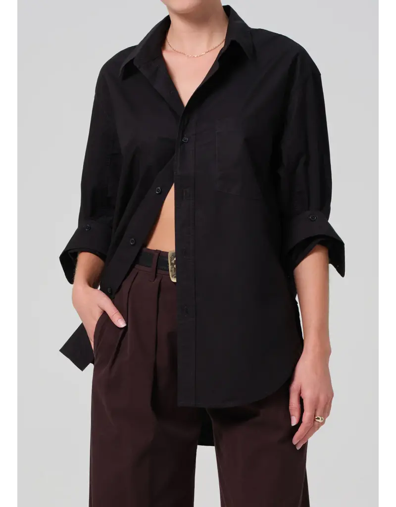 CITIZENS OF HUMANITY KAYLA SHIRT IN BLACK