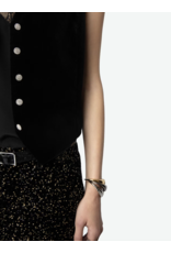 EMAUX VELVET VEST IN BLACK