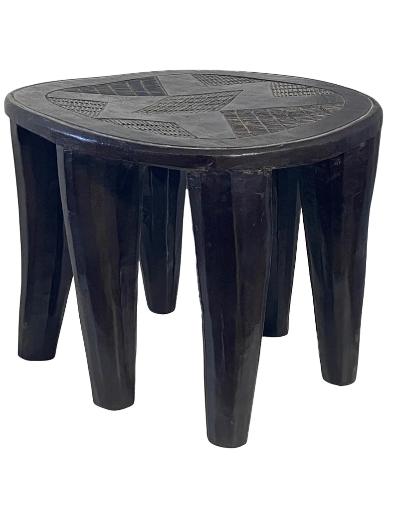 ANTIQUE SIX LEGGED NIGERIAN NUPE STOOL