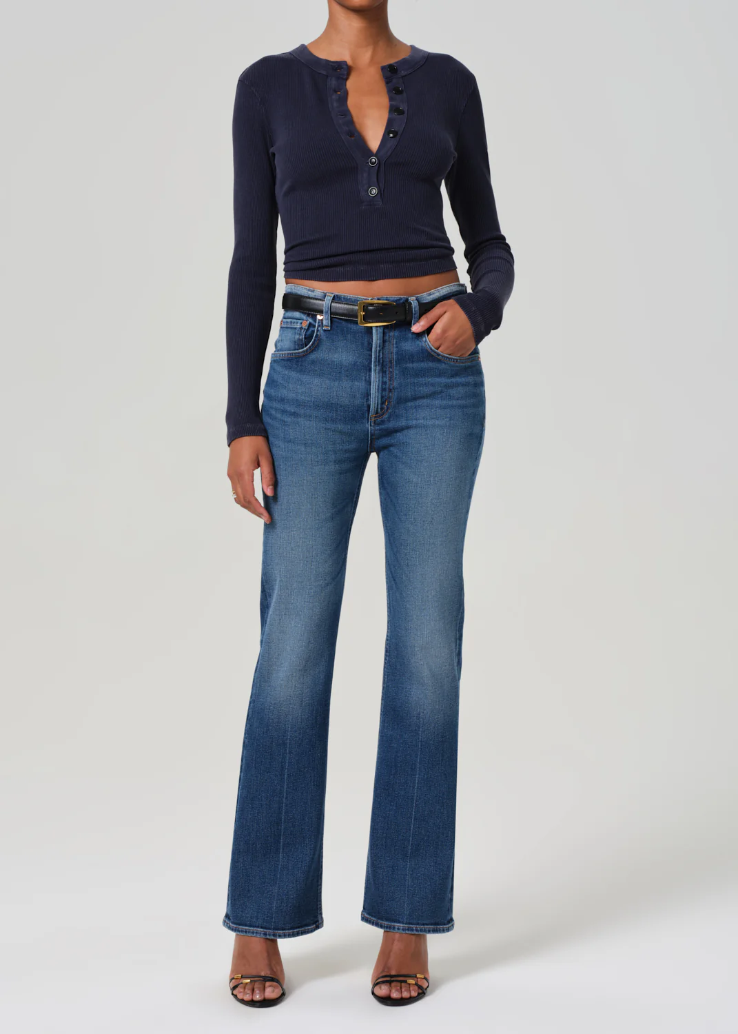 CITIZENS OF HUMANITY VIDIA MID RISE BOOT IN ABALONE
