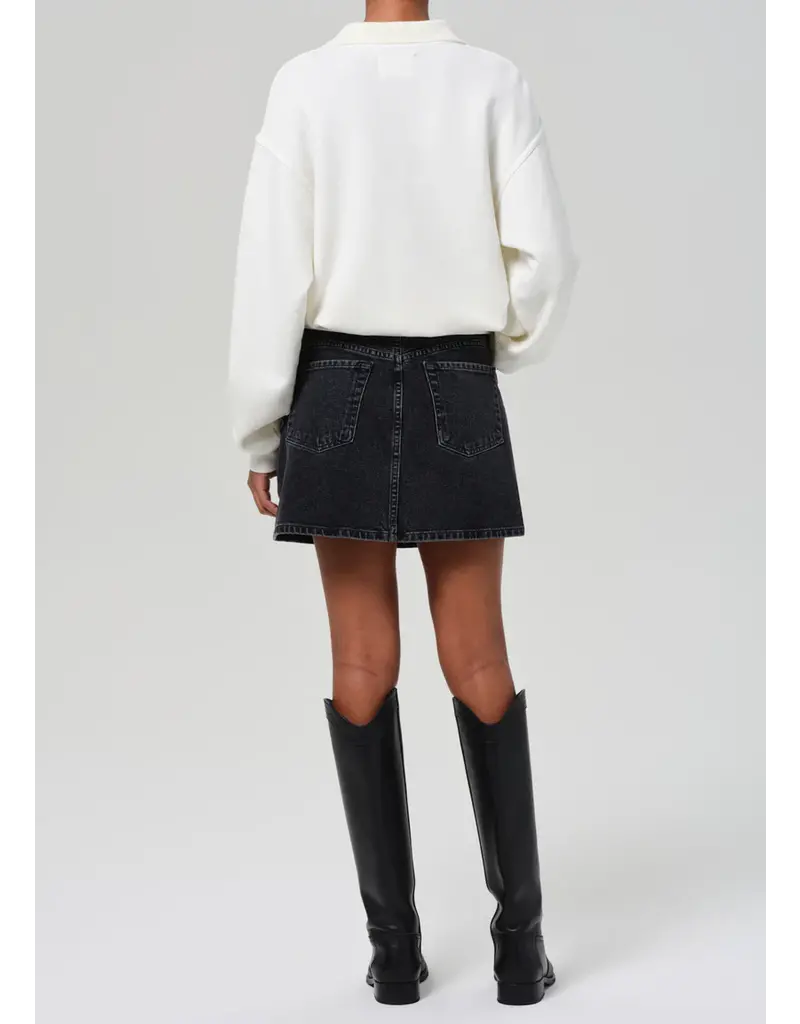CITIZENS OF HUMANITY BRITA MINI SKIRT IN METEORITE