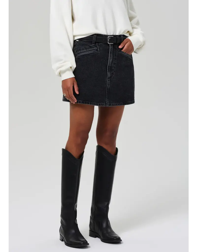 CITIZENS OF HUMANITY BRITA MINI SKIRT IN METEORITE