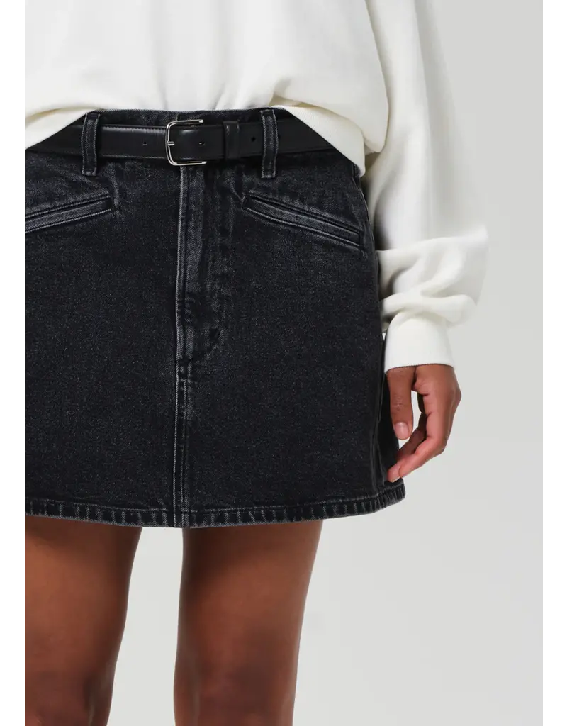 CITIZENS OF HUMANITY BRITA MINI SKIRT IN METEORITE