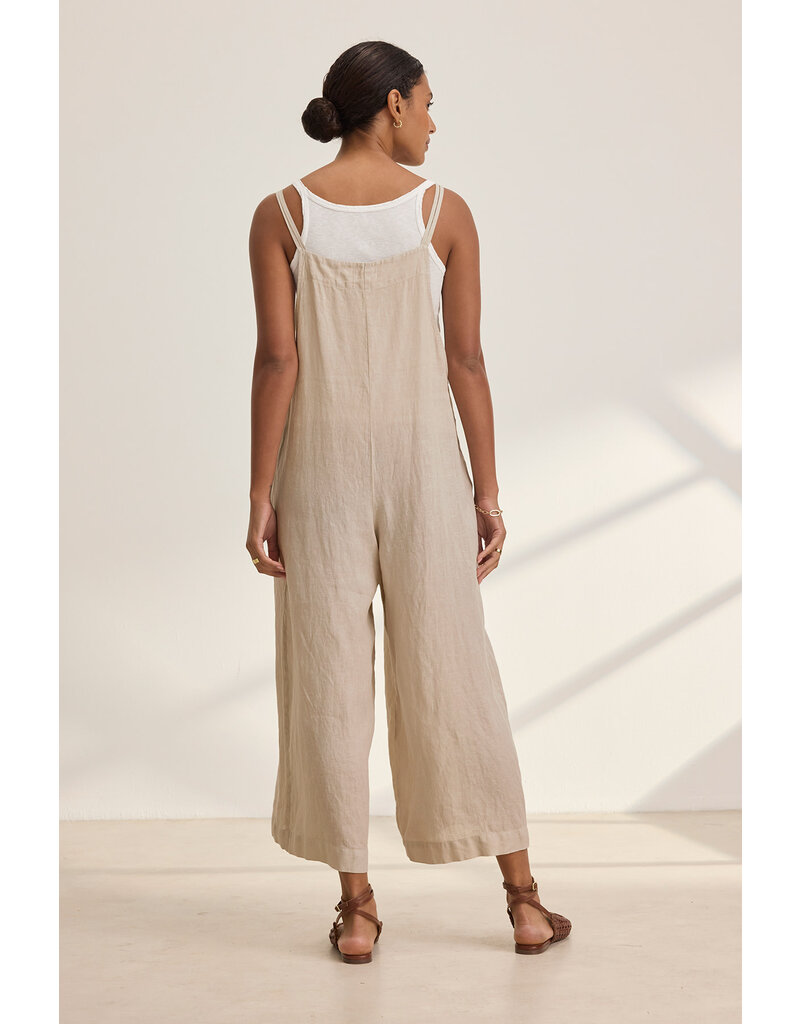 VELVET BY GRAHAM & SPENCER ISABEL LINEN JUMPER IN COBBLE
