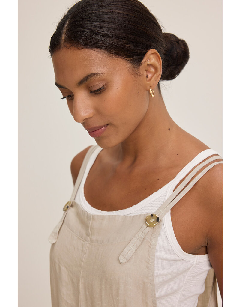 VELVET BY GRAHAM & SPENCER ISABEL LINEN JUMPER IN COBBLE