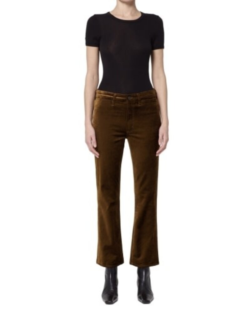 CITIZENS OF HUMANITY ISOLA CROPPED VELVET TROUSER IN GOLDEN