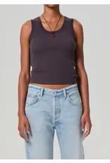 CITIZENS OF HUMANITY INEZ WAFFLE TANK IN CHARCOAL