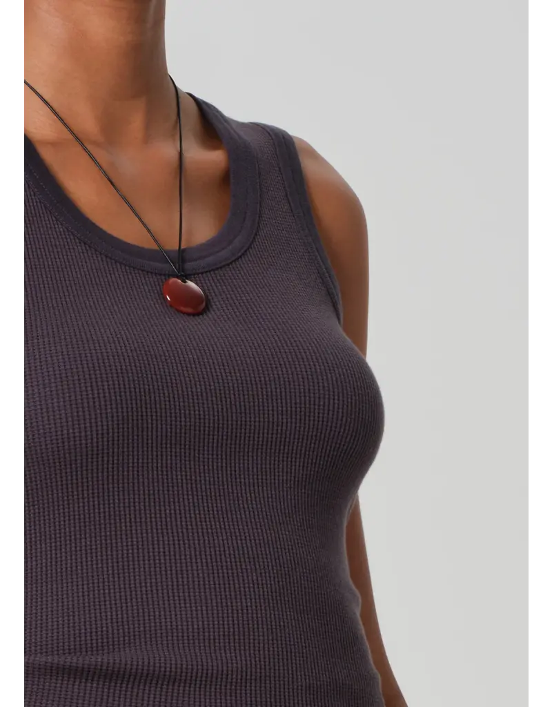 CITIZENS OF HUMANITY INEZ WAFFLE TANK IN CHARCOAL