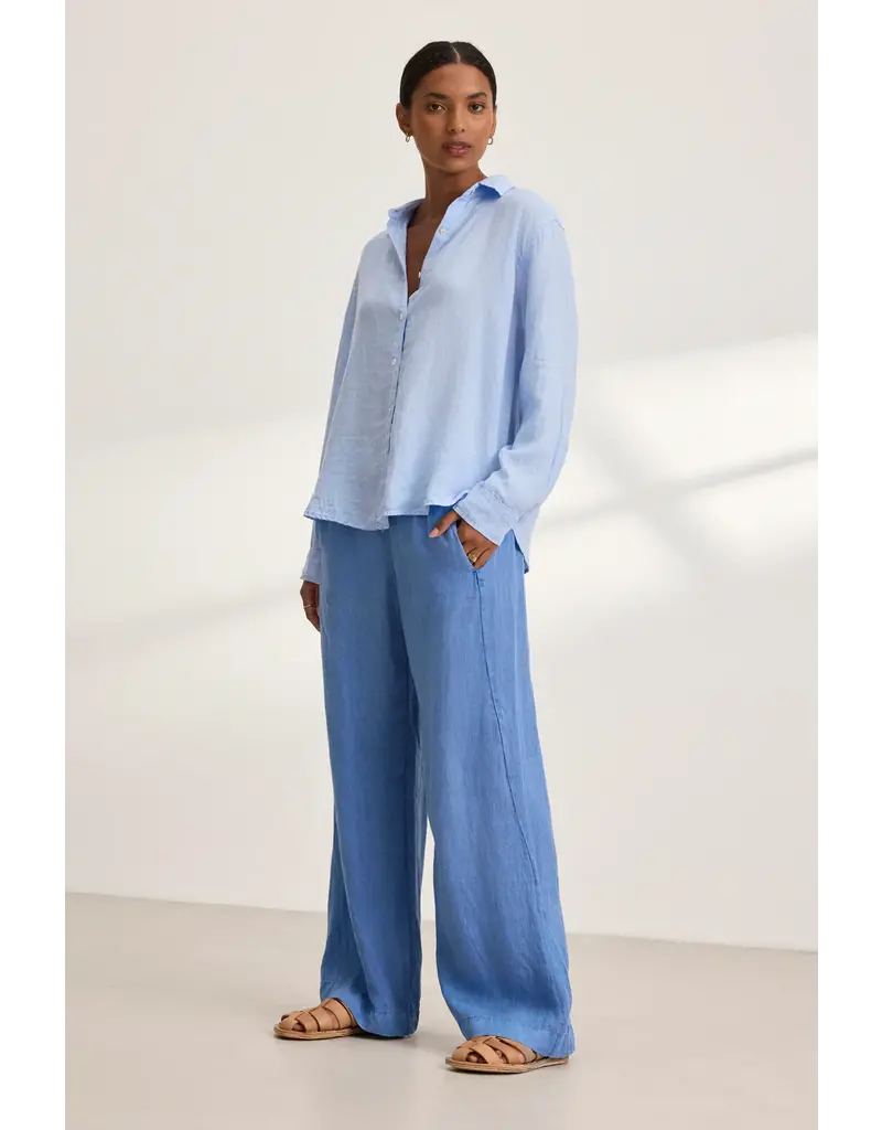 VELVET BY GRAHAM & SPENCER STEPHANIE LINEN PANT IN CHAMBRAY
