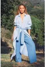 VELVET BY GRAHAM & SPENCER STEPHANIE LINEN PANT IN CHAMBRAY