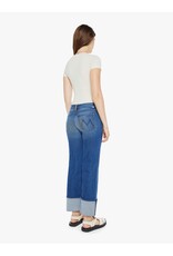 MOTHER DENIM CHECKERBOARD DUSTER FLOOD CUFF IN BUNNY HOP