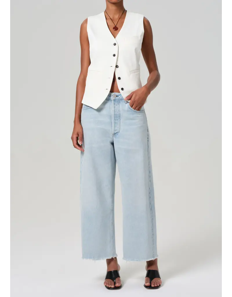CITIZENS OF HUMANITY AYLA RAW HEM CROP IN SAILOR