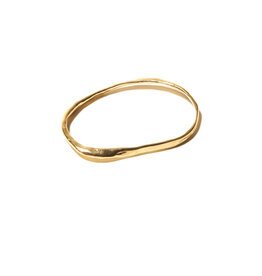 ODETTE OBLIQUE BANGLE IN BRASS