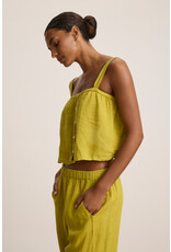 VELVET BY GRAHAM & SPENCER QUIN BUTTON TOP IN DANDELION