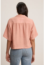VELVET BY GRAHAM & SPENCER ROWAN LINEN BUTTON UP IN FLIRTY