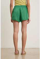 VELVET BY GRAHAM & SPENCER JADEN LINEN SHORT IN EMERALD