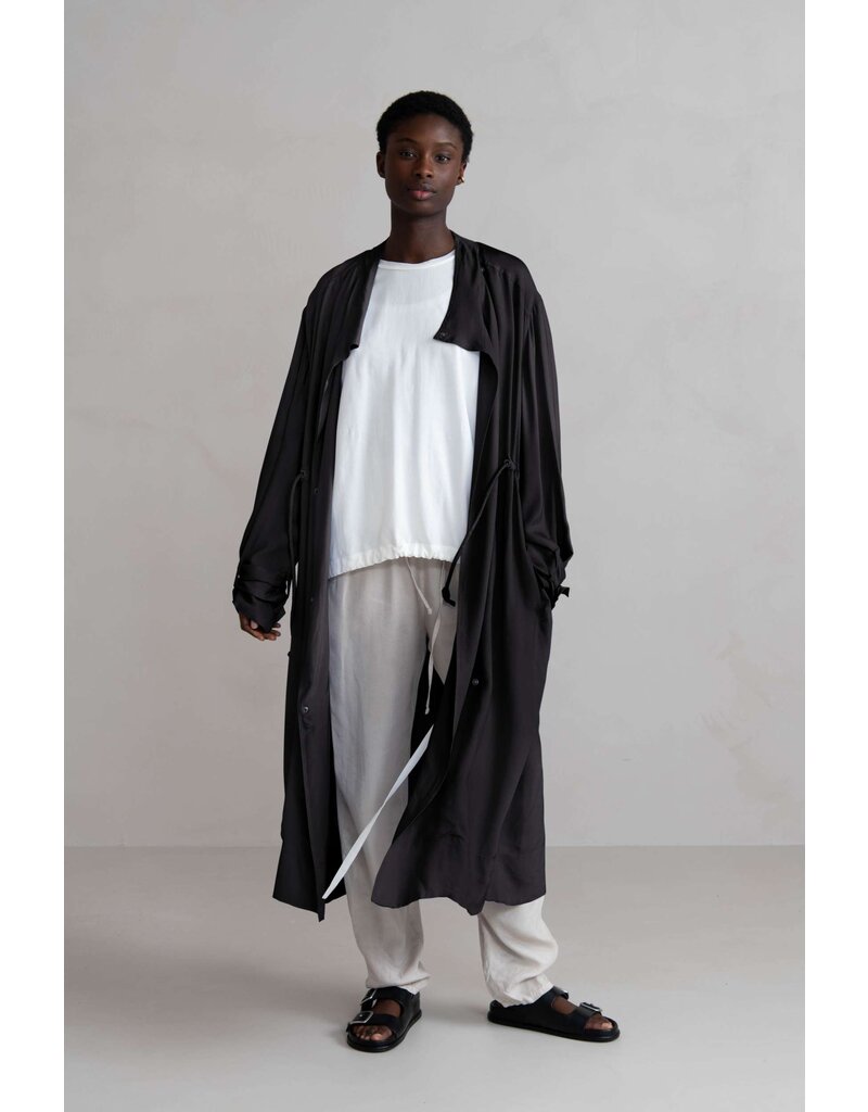HUMANOID DRU COAT IN BLACK