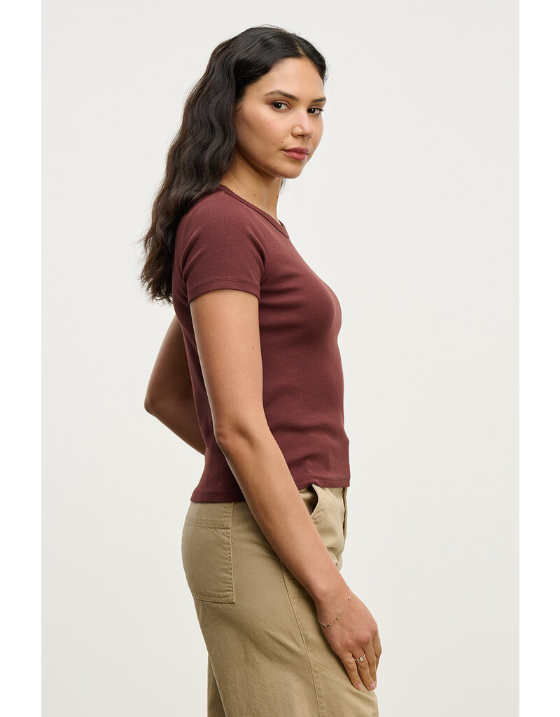 VELVET BY GRAHAM & SPENCER EDDIE TEE IN HENNA