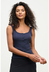 VELVET BY GRAHAM & SPENCER ADELLE POINTELLE TANK IN NAVY