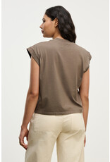 VELVET BY GRAHAM & SPENCER ASYA VINTAGE COTTON TEE IN MALT