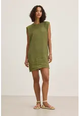 VELVET BY GRAHAM & SPENCER LARA LINEN DRESS IN SAP