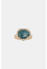5 OCTOBRE INES No. 2 14K, DIAMONDS .4 CT GRANDIDIERITE(3.9 CT) RING