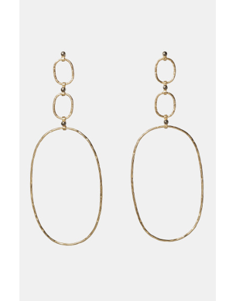 5 OCTOBRE BEA 3XL HOOP 24K GOLD VERMEIL EARRINGS