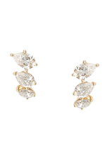ADINA REYTER PEAR DIAMOND J HOOPS - LAB GROWN Y14