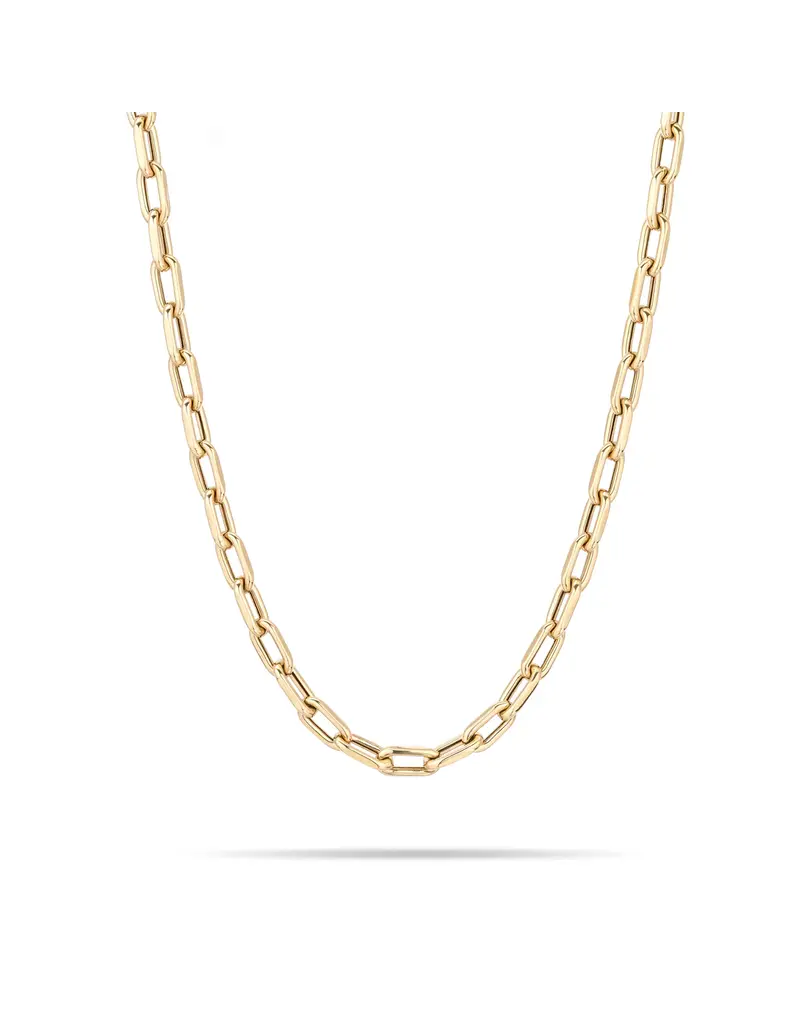 ADINA REYTER 5.3MM ITALIAN CHAIN LINK NECKLACE IN YELLOW GOLD