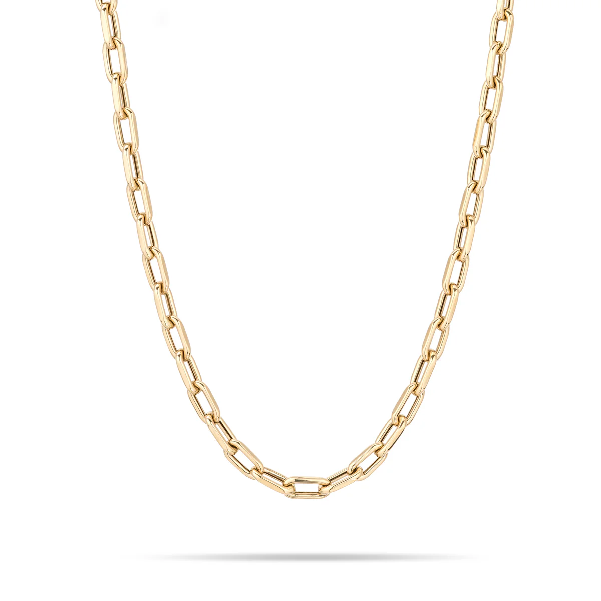 ADINA REYTER 5.3MM ITALIAN CHAIN LINK NECKLACE IN YELLOW GOLD