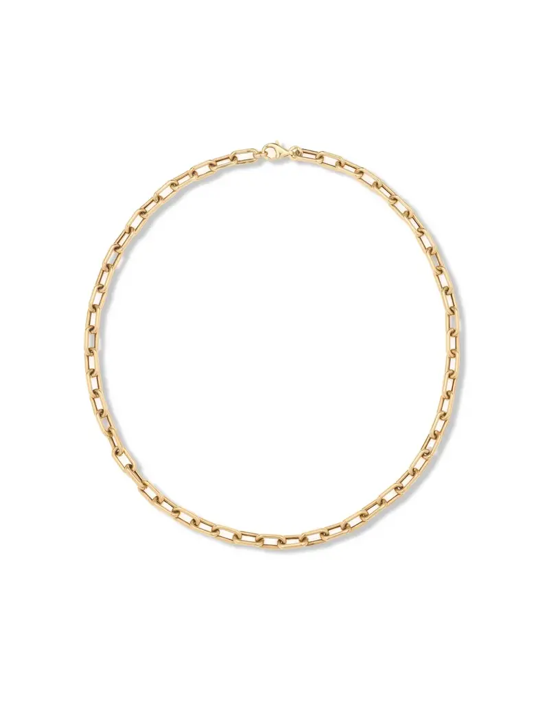 ADINA REYTER 5.3MM ITALIAN CHAIN LINK NECKLACE IN YELLOW GOLD