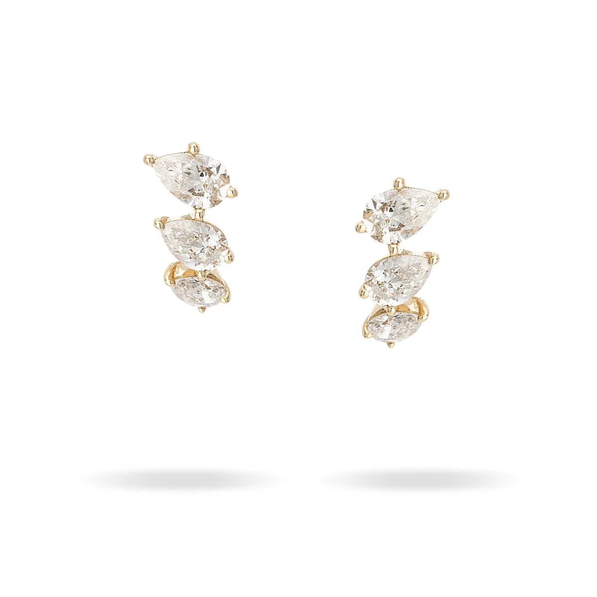 ADINA REYTER PEAR DIAMOND J HOOPS