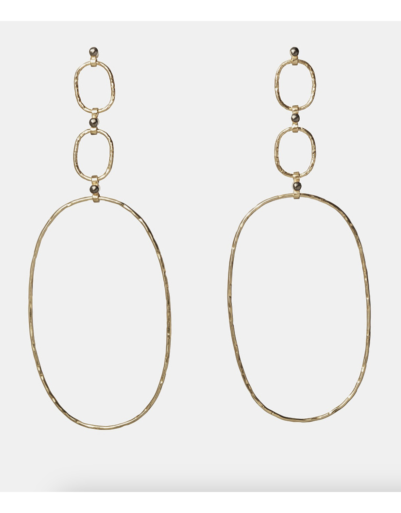 5 OCTOBRE BEA 3XL HOOP 24K GOLD VERMEIL EARRINGS