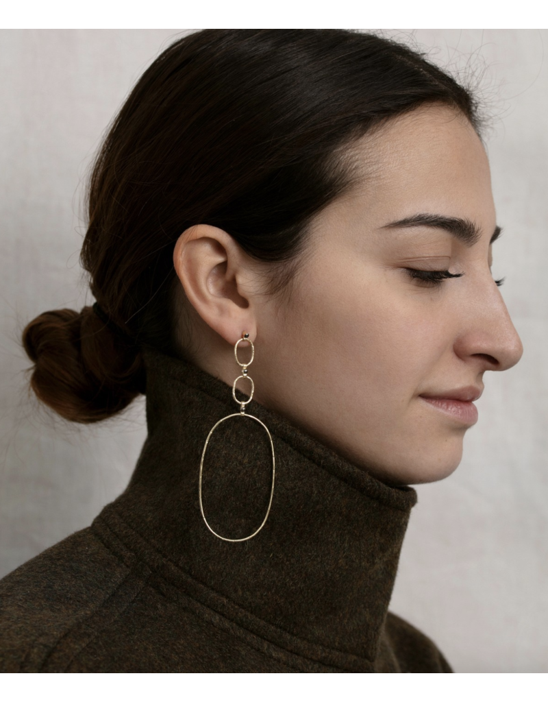 5 OCTOBRE BEA 3XL HOOP 24K GOLD VERMEIL EARRINGS