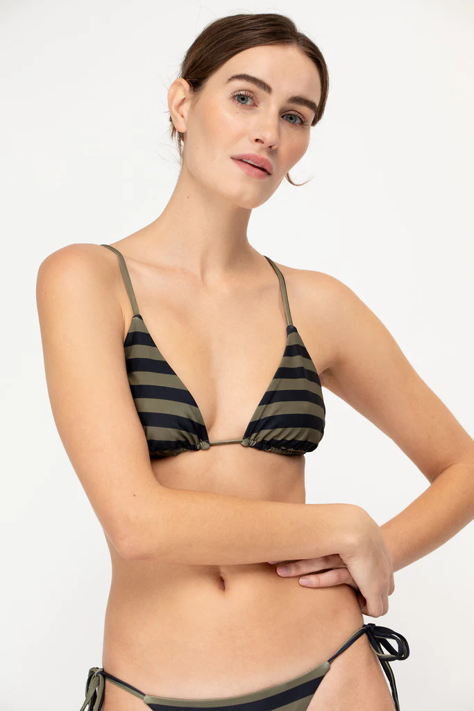 MIKOH CATALINA SWIM TOP IN MONOI STRIPE