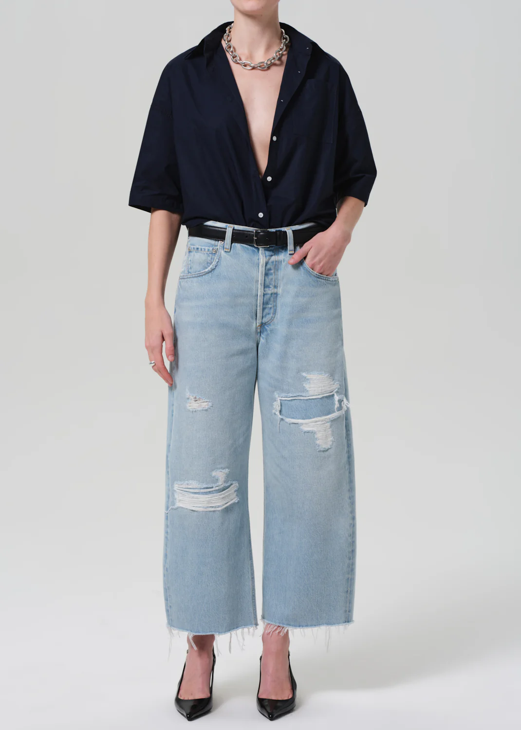 CITIZENS OF HUMANITY AYLA RAW HEM CROP IN VAQUERO