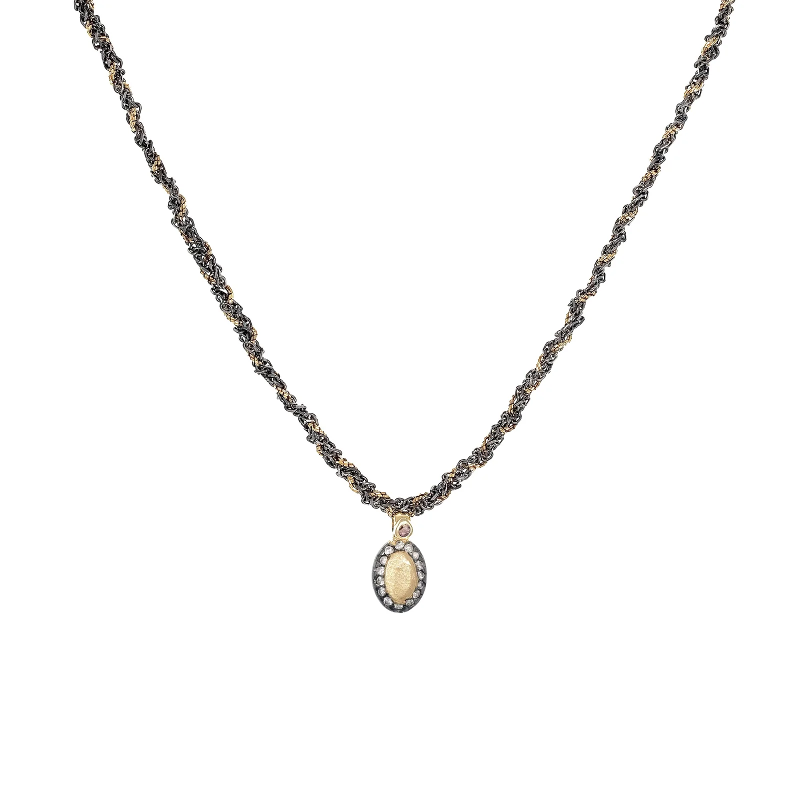 MARIE LAURE CHAMOREL NO. 924 NECKLACE IN RUTHENIUM