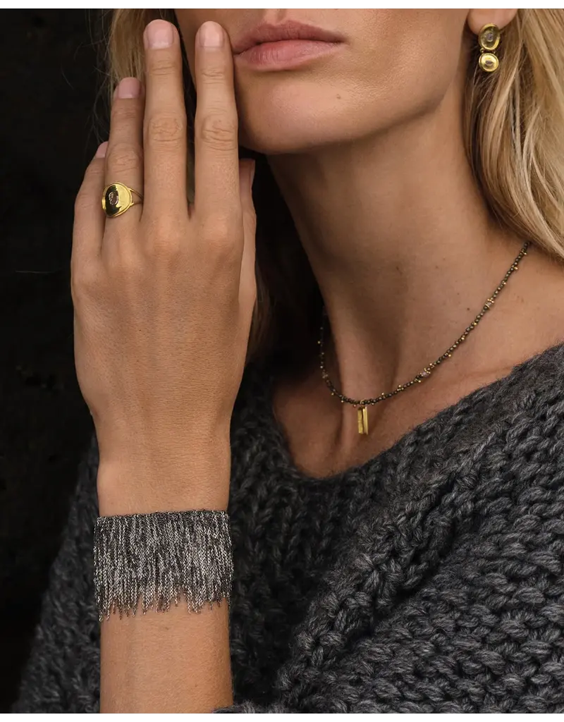 MARIE LAURE CHAMOREL NO. 705 BRACELET IN RUTHENIUM
