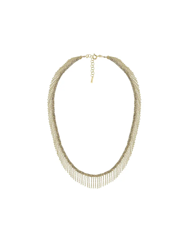 MARIE LAURE CHAMOREL NO. 550 NECKLACE IN GOLD + GREY