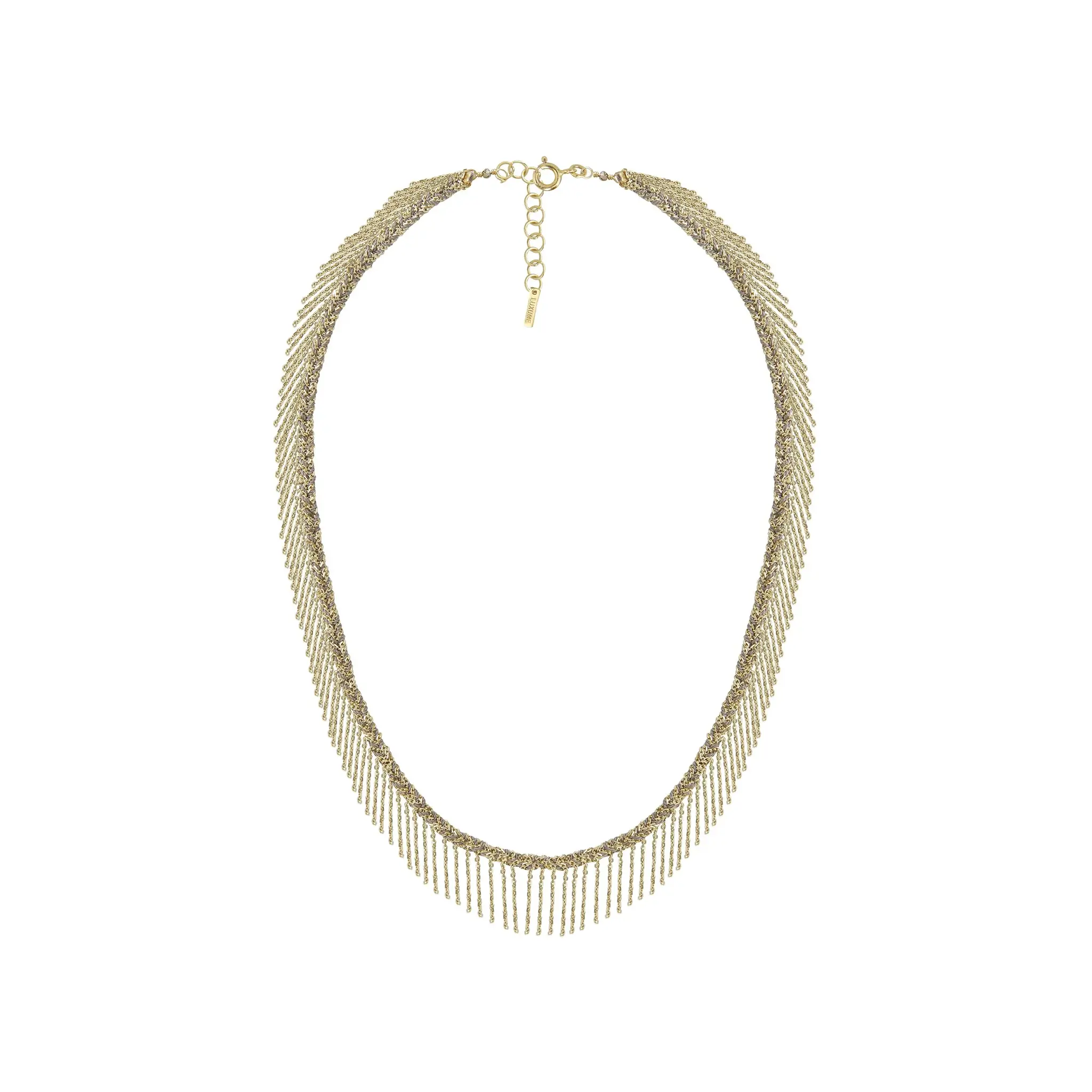 MARIE LAURE CHAMOREL NO. 550 NECKLACE IN GOLD + GREY