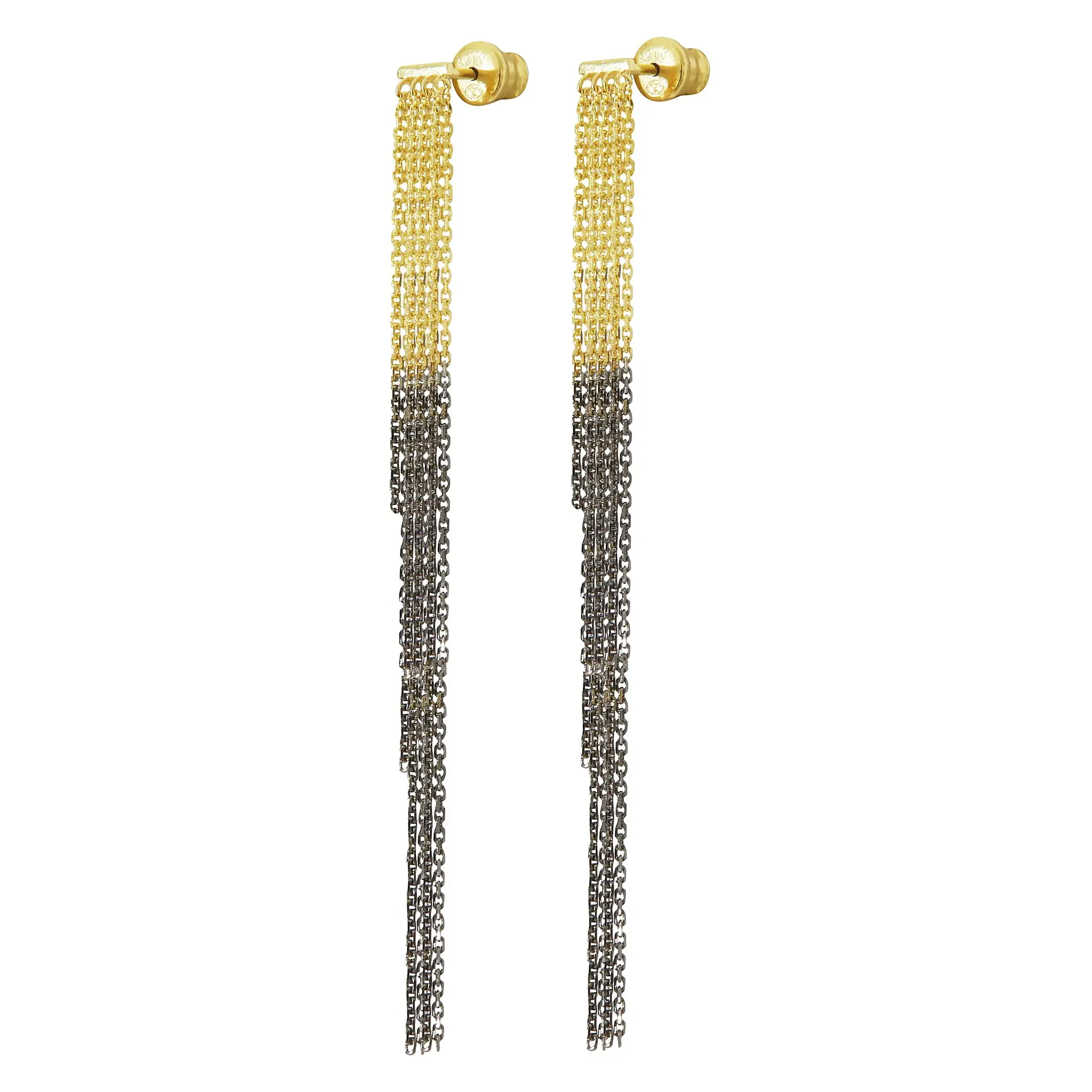 MARIE LAURE CHAMOREL NO. 464 EARRINGS IN BICOLORE GOLD