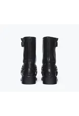 FREDA SALVADOR AERI MOTO BOOT IN BLACK CALF WITH SILVER HARDWARE FREDA SALVADOR AERI MOTO BOOT IN BLACK CALF WITH SILVER HARDWARE