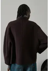 SOEUR WINDSOR COAT IN AUBERGINE